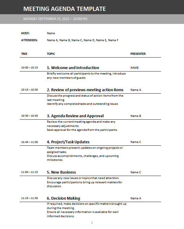 meeting agenda template 2
