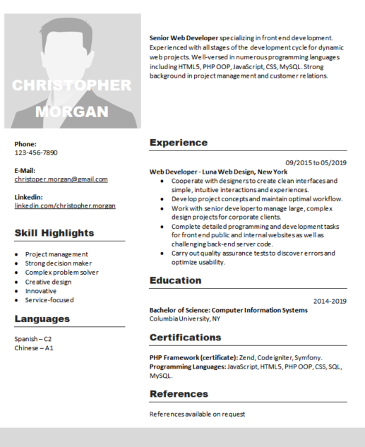 CV template word