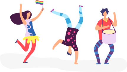 LGBT people dancing